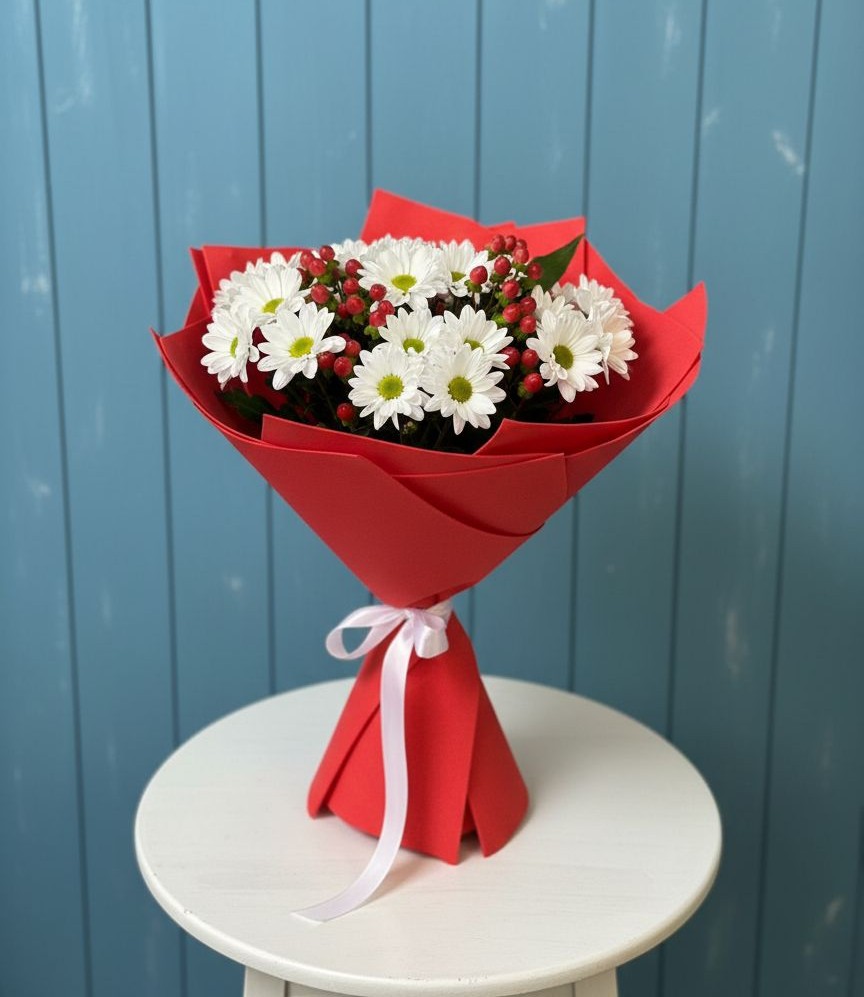 Букет цветов из: Хризантемы в Краснооктябрьском