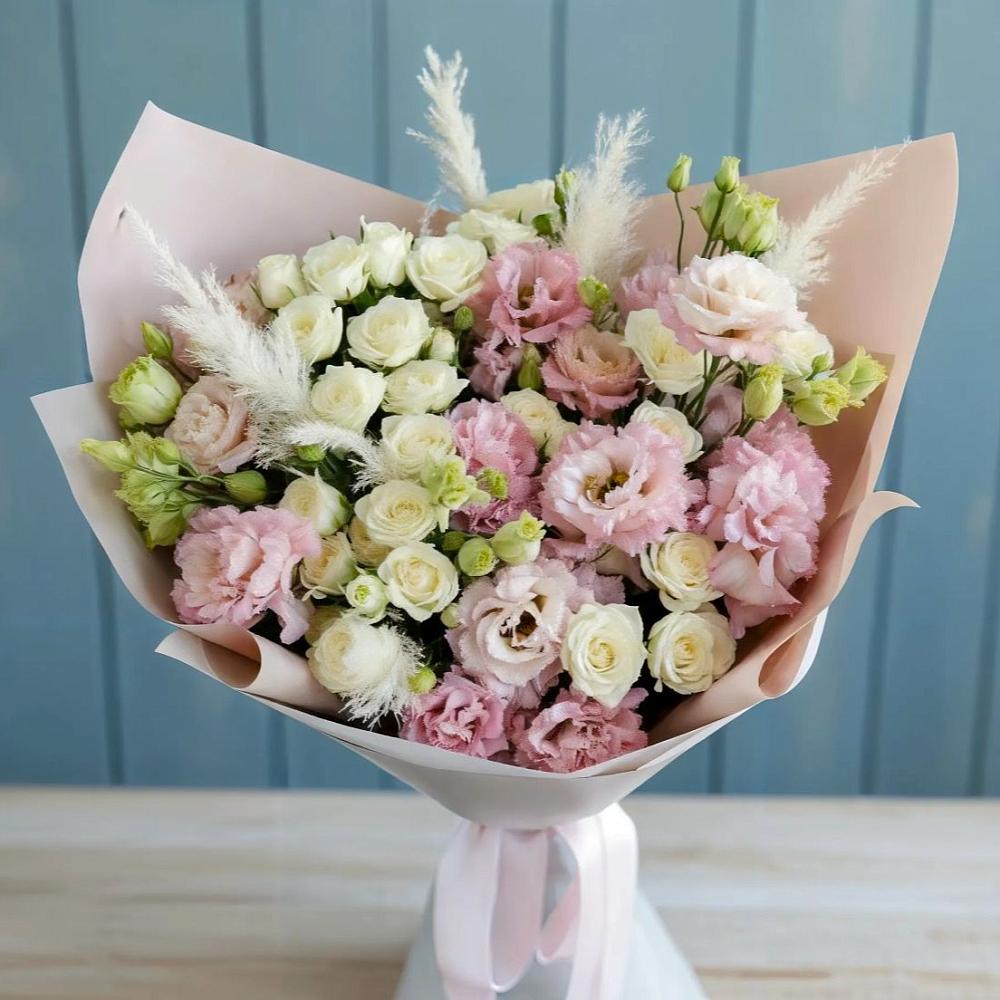 Букет цветов из: Альстромерии и Розы в Краснооктябрьском