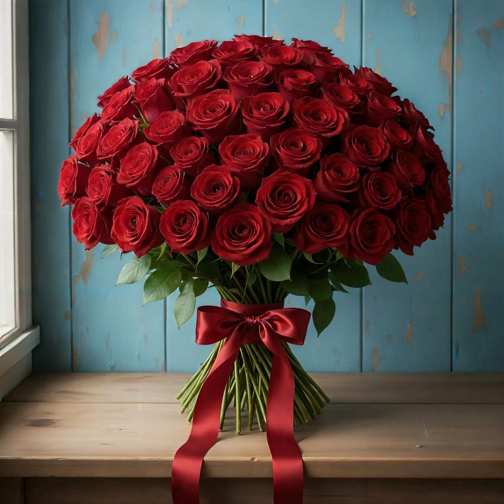 Букет Красные розы Блэк Меджик в Краснооктябрьском