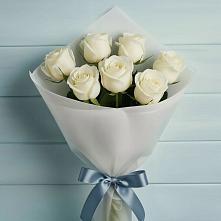 Букет 7 Белых роз Эдлесс Лав в Краснооктябрьском