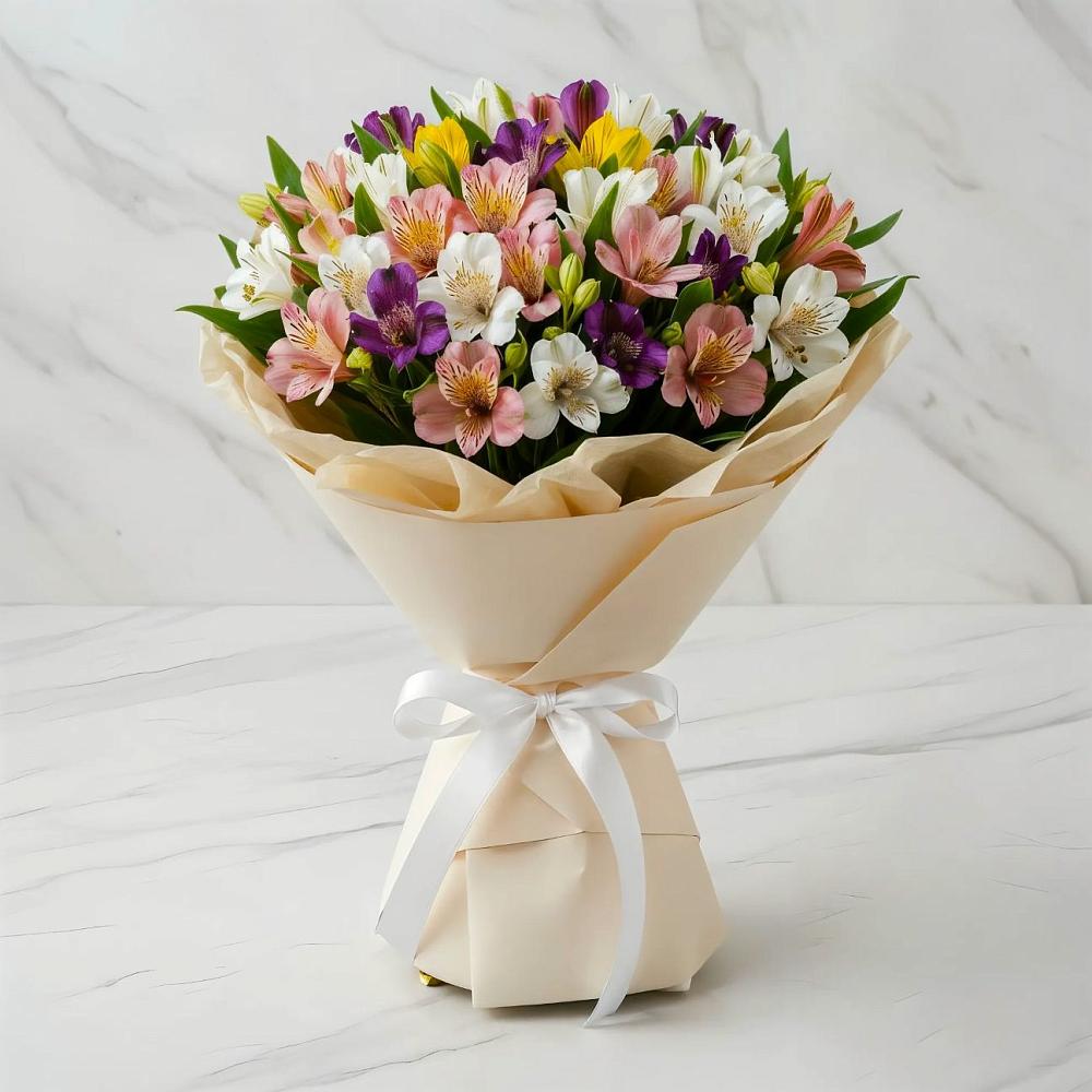 Букет цветов из: Альстромерии в Краснооктябрьском