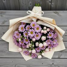 Букет цветов из:  Розы и Хризантемы в Краснооктябрьском
