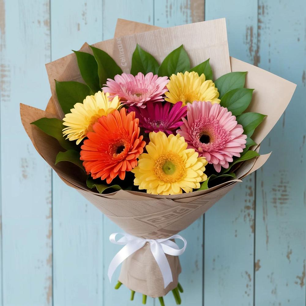 Букет цветов из: Герберы в Краснооктябрьском