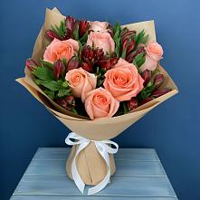 Букет цветов из:  Розы и Альстромерии #REPLACE_PRED# Краснооктябрьском