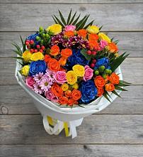 Букет цветов из:  Розы и Хризантемы в Краснооктябрьском