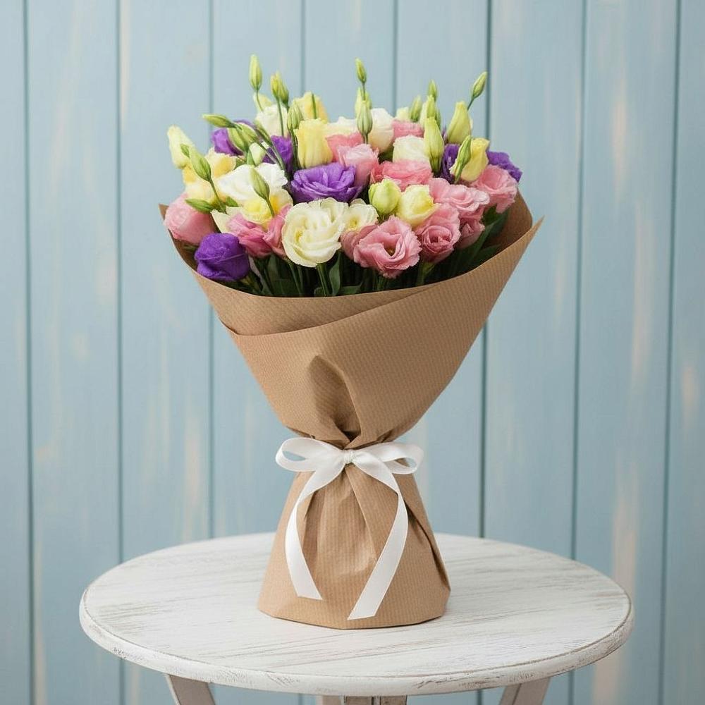 Букет цветов из: Лизиантусы в Краснооктябрьском